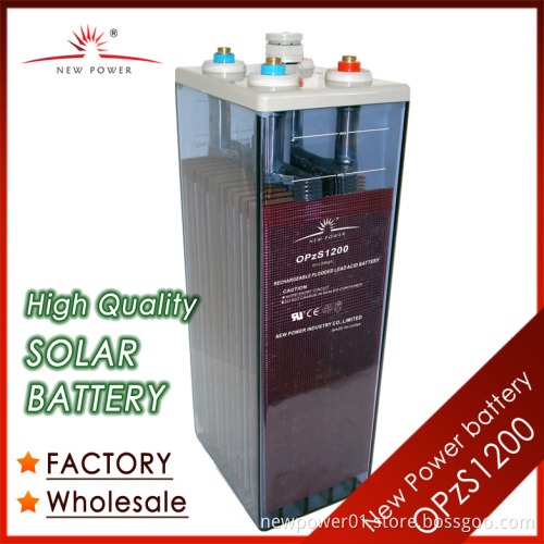 2V 1200ah Opzs Lead Acid Battery for Solar System (OPzS1200)